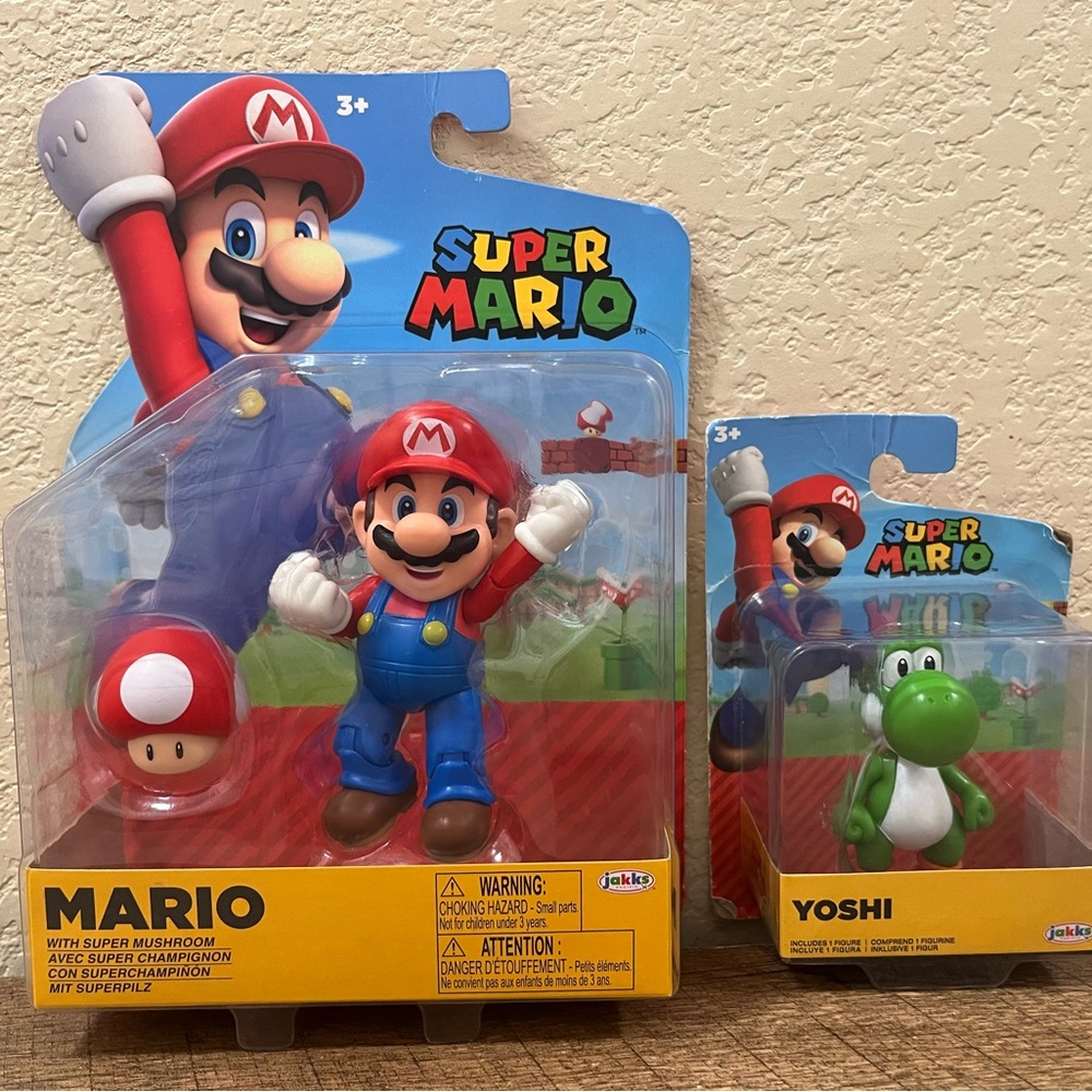 Super Mario and Yoshi Action Figures